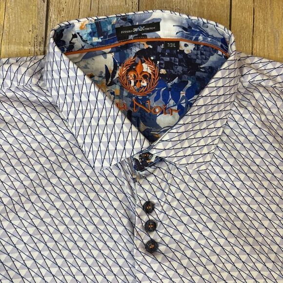 Au Noir Shirt Mens Short Sleeve Size 7 XXXL 3XL